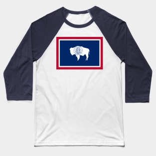 Flag of Wyoming Baseball T-Shirt